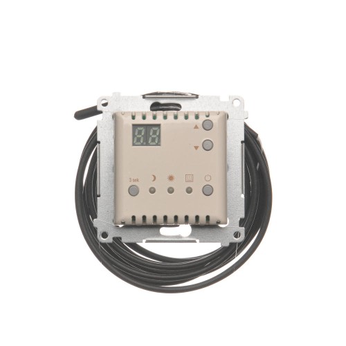 Regulator temperatury z wyświetlaczem z czujnikiem zewnętrznym (sonda) Simon 54 DTRNSZ.01/41 Kontakt-Simon kremowy