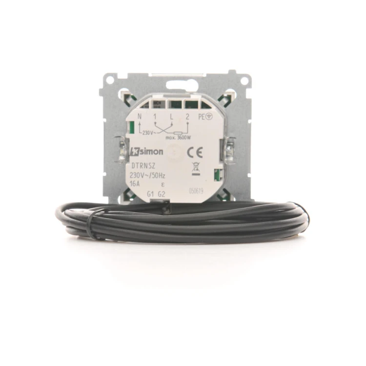 Regulator temperatury z wyświetlaczem z czujnikiem zewnętrznym (sonda) Simon 54 DTRNSZ.01/44 Kontakt-Simon złoty mat, metalizowany