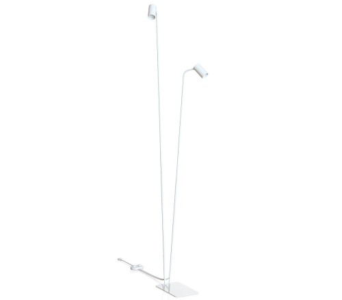 Lampa podłogowa stojąca Industrialna Loft MONO FL II WHITE 7705 NOWODVORSKI Lighting 2xGU10 nowoczesna lampka regulowana metalowa podwójna na dwie żarówki biała Inspiracje Premium
