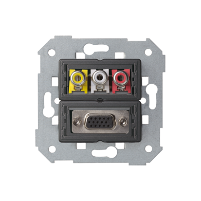 Gniazdo VGA żeńskie + 3 RCA Simon 82 7500092-039 Kontakt-Simon
