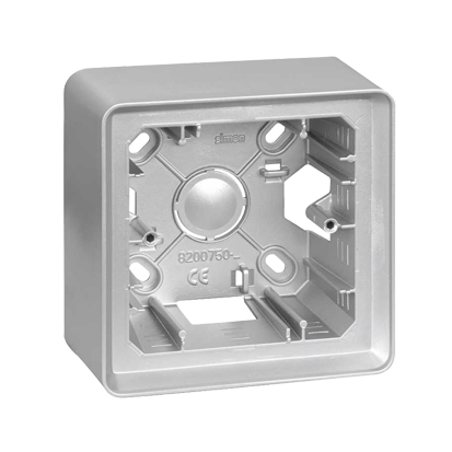 Puszka natynkowa 1-krotna Simon 82 8200750-093 Kontakt-Simon aluminium