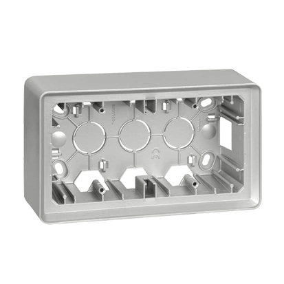 Puszka natynkowa 2-krotna Simon 82 8200760-093 Kontakt-Simon aluminium