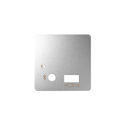 Pokrywa do odbiornika Bluetooth i ładowarki USB Simon 82 8201085-093 Kontakt-Simon aluminium