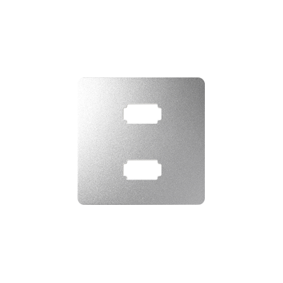 Pokrywa do gniazda 2 x USB (2.0) Typ A, żeńskiego Simon 82 8201090-093 Kontakt-Simon aluminium
