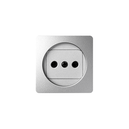 Pokrywa do gniazda wtyczkowego pojedynczego bez uziemienia Simon 82 82040-93 Kontakt-Simon aluminium