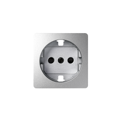 Pokrywa do gniazda wtyczkowego pojedynczego z uziemieniem typu Schuko Simon 82 82041-93 Kontakt-Simon aluminium