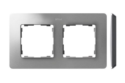 Ramka 2- krotna Simon 82 Detail 8200620-293 Kontakt-Simon aluminium