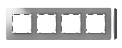 Ramka 4- krotna Simon 82 Detail 8200640-293 Kontakt-Simon aluminium