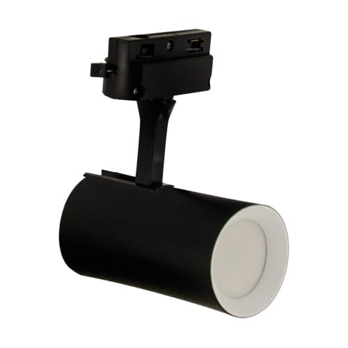 Szynoprzewód Szyna 1m Track z Lampami Reflektorami Zestaw LUTER 4xGU10 BLACK 04080 Struhm Ideus Loft nowoczesna sufitowy ścienny oświetlenie szynowe listwa natynkowa 230V czarno-biały czarny