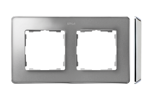 Ramka 2- krotna Simon 82 Detail 8201620-093 Kontakt-Simon aluminium zimne