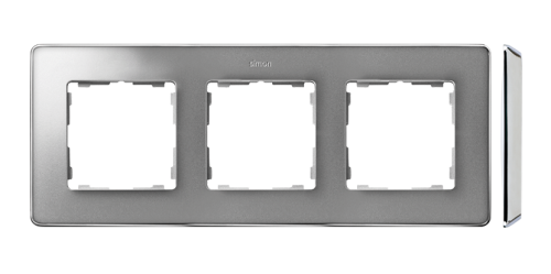 Ramka 3- krotna Simon 82 Detail 8201630-093 Kontakt-Simon aluminium zimne