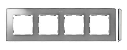 Ramka 4- krotna Simon 82 Detail 8201640-093 Kontakt-Simon aluminium zimne