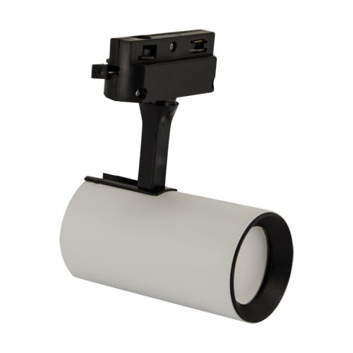 Szynoprzewód Szyna 1m Track z Lampami Reflektorami Zestaw LUTER 4xGU10 WHITE 04079 Struhm Ideus Loft nowoczesna sufitowy ścienny oświetlenie szynowe listwa natynkowa 230V czarno-biały biały