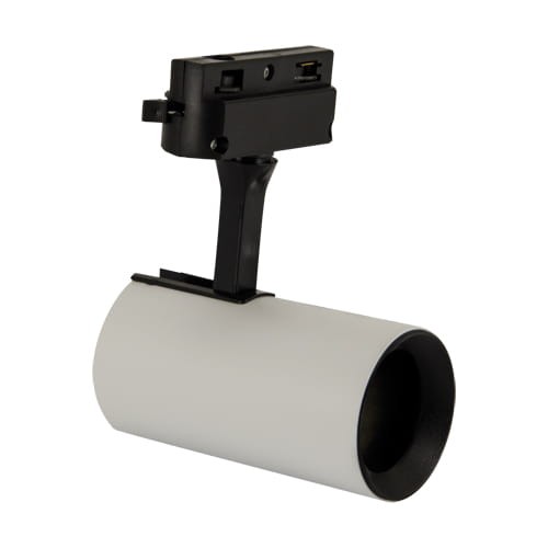 Szynoprzewód Szyna 1m Track z Lampami Reflektorami Zestaw LUTER 4xGU10 WHITE 04079 Struhm Ideus Loft nowoczesna sufitowy ścienny oświetlenie szynowe listwa natynkowa 230V czarno-biały biały