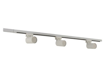 Szynoprzewód Szyna 1m Track z Lampami Reflektorami Zestaw SOFIA 3xGU10 WHITE 04032 Struhm Ideus Loft nowoczesna sufitowy ścienny oświetlenie szynowe listwa natynkowa 230V biała biały