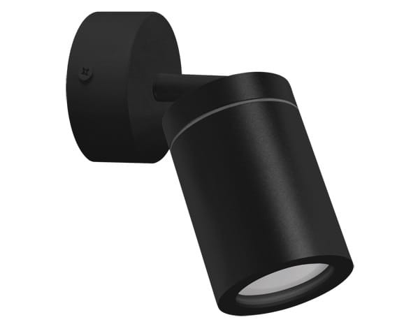 Lampa ścienno-sufitowa Industrialna Kinkiet TENOR GU10 1C BLACK 04069 Struhm Ideus IP44 Czarna Loft nowoczesny metalowy czarny pojedynczy