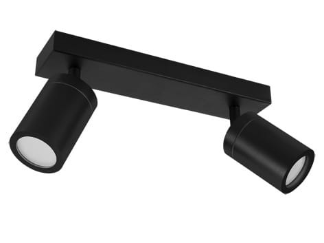 Lampa ścienno-sufitowa Industrialna Kinkiet TENOR GU10 2L BLACK 04071 Struhm Ideus 2x GU10 IP44 Czarna Loft nowoczesny metalowy czarny podwójny