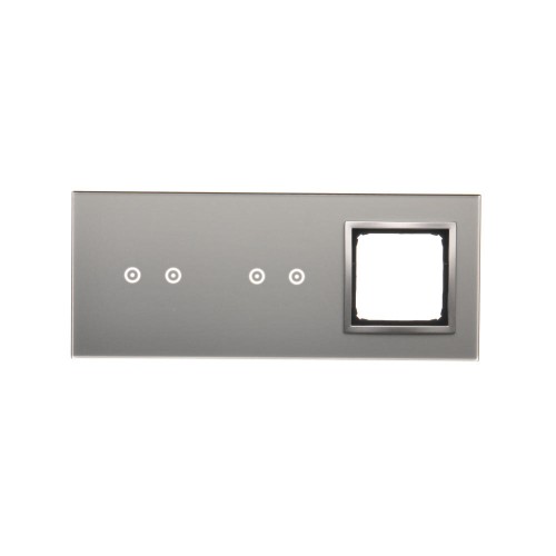 Panel dotykowy 3 moduły Simon 54 Touch DSTR3220/71 Kontakt-Simon srebrna mgła