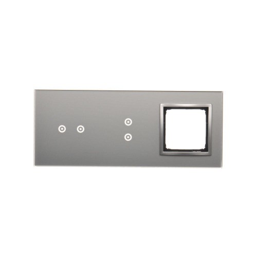 Panel dotykowy 3 moduły Simon 54 Touch DSTR3230/71 Kontakt-Simon srebrna mgła