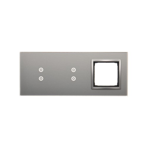 Panel dotykowy 3 moduły Simon 54 Touch DSTR3330/71 Kontakt-Simon srebrna mgła