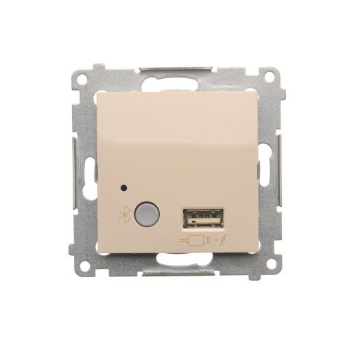 Odbiornik Bluetooth z ładowarką USB Simon 54 D7501385.01/41 Kontakt-Simon kremowy
