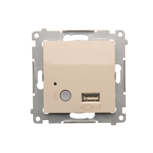 Odbiornik Bluetooth z ładowarką USB Simon 54 D7501385.01/41 Kontakt-Simon kremowy
