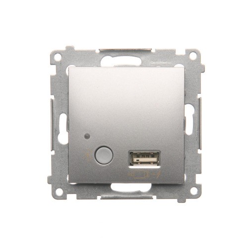 Odbiornik Bluetooth z ładowarką USB Simon 54 D7501385.01/43 Kontakt-Simon srebrny mat, metalizowany