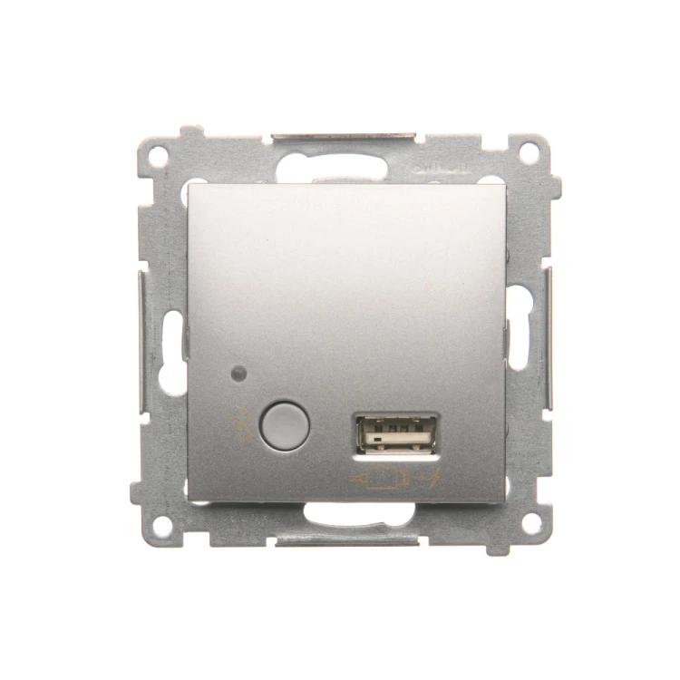 Odbiornik Bluetooth z ładowarką USB Simon 54 D7501385.01/43 Kontakt-Simon srebrny mat, metalizowany
