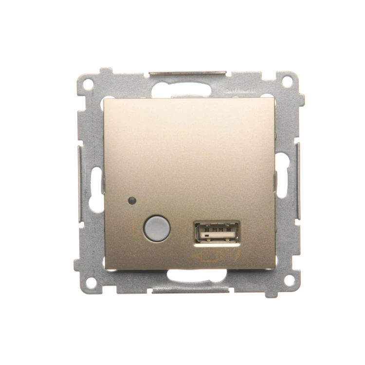 Odbiornik Bluetooth z ładowarką USB Simon 54 D7501385.01/44 Kontakt-Simon złoty mat, metalizowany