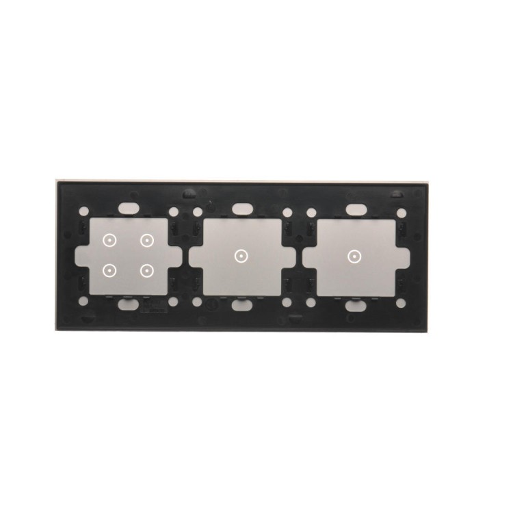 Panel dotykowy 3 moduły Simon 54 Touch DSTR3114/71 Kontakt-Simon srebrna mgła