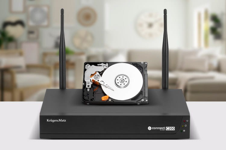 Zestaw do Monitoringu bezprzewodowy 4-kanałowy CCTV Wi-Fi Connect C200 KM2240 Kruger&Matz 4 kamery IP Tuya SMART rejestrator system bezprzewodowego