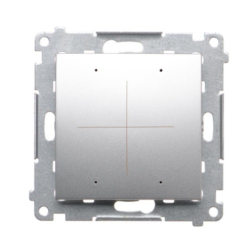 Elektroniczny łącznik / przycisk 4-krotny Simon 54 DEW4.01/43 Kontakt-Simon srebrny mat, metalizowany