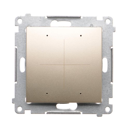 Elektroniczny łącznik / przycisk 4-krotny Simon 54 DEW4.01/44 Kontakt-Simon złoty mat, metalizowany