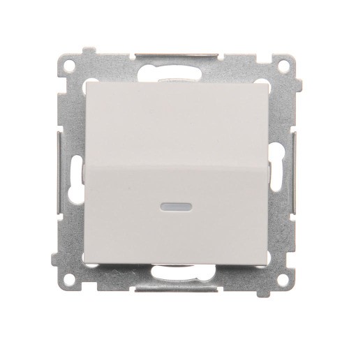 Łącznik schodowy z podświetleniem LED, bez piktogramu Simon 54 DW6L.01/X/11 Kontakt-Simon biały