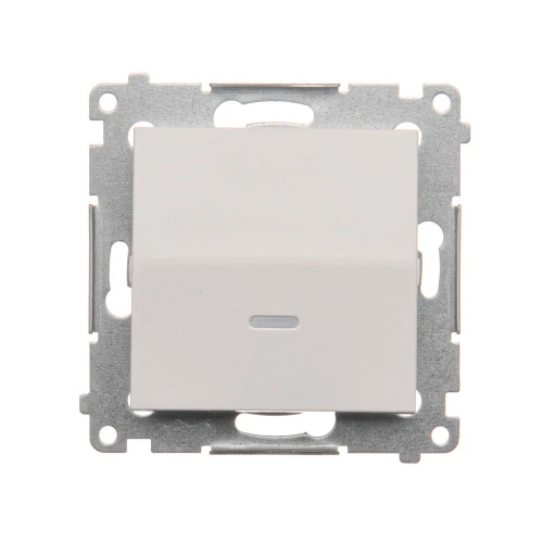 Łącznik schodowy z podświetleniem LED, bez piktogramu Simon 54 DW6L.01/X/11 Kontakt-Simon biały