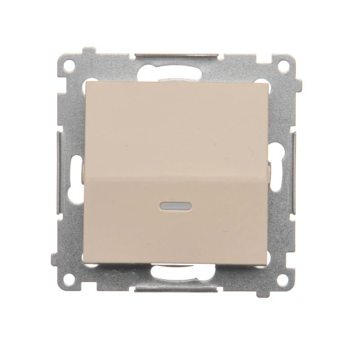 Łącznik schodowy z podświetleniem LED, bez piktogramu Simon 54 DW6L.01/X/41 Kontakt-Simon kremowy