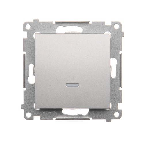Łącznik schodowy z podświetleniem LED, bez piktogramu Simon 54 DW6L.01/X/43 Kontakt-Simon srebrny mat, metalizowany