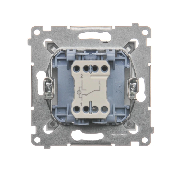 Łącznik schodowy z podświetleniem LED, bez piktogramu Simon 54 DW6L.01/X/43 Kontakt-Simon srebrny mat, metalizowany