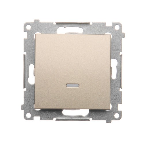 Łącznik schodowy z podświetleniem LED, bez piktogramu Simon 54 DW6L.01/X/44 Kontakt-Simon złoty mat, metalizowany