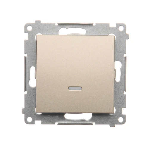 Łącznik schodowy z podświetleniem LED, bez piktogramu Simon 54 DW6L.01/X/44 Kontakt-Simon złoty mat, metalizowany