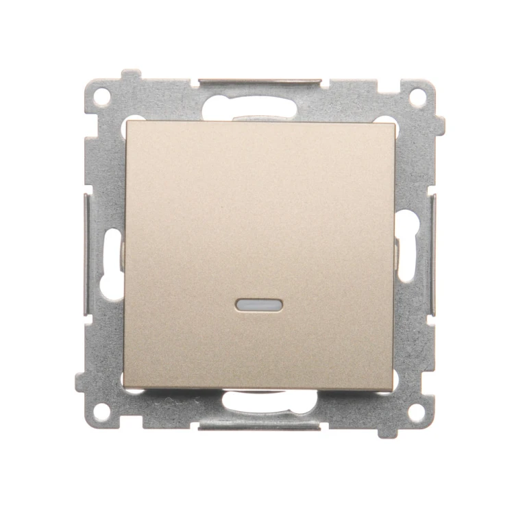 Łącznik schodowy z podświetleniem LED, bez piktogramu Simon 54 DW6L.01/X/44 Kontakt-Simon złoty mat, metalizowany