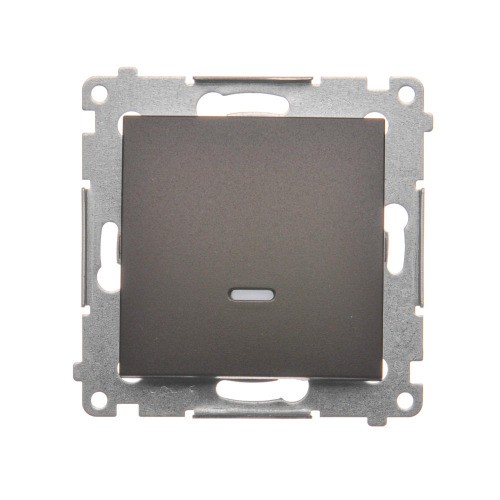 Łącznik schodowy z podświetleniem LED, bez piktogramu Simon 54 DW6L.01/X/46 Kontakt-Simon brąz mat, metalizowany