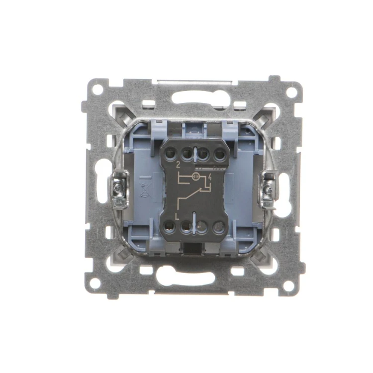 Łącznik schodowy z podświetleniem LED, bez piktogramu Simon 54 DW6AL.01/X/43 Kontakt-Simon srebrny mat, metalizowany