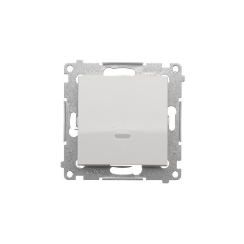 Łącznik krzyżowy z podświetleniem LED, bez piktogramu Simon 54 DW7L.01/X/11 Kontakt-Simon biały