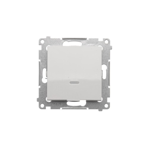 Łącznik krzyżowy z podświetleniem LED, bez piktogramu Simon 54 DW7L.01/X/11 Kontakt-Simon biały