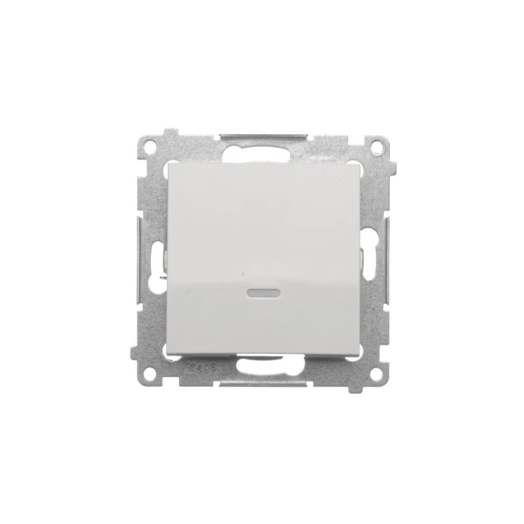 Łącznik krzyżowy z podświetleniem LED, bez piktogramu Simon 54 DW7L.01/X/11 Kontakt-Simon biały