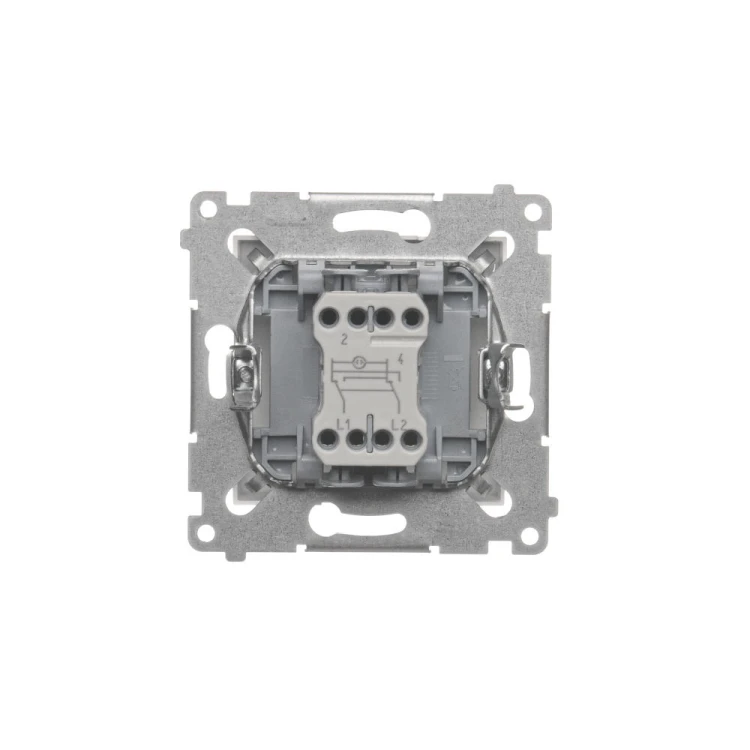 Łącznik krzyżowy z podświetleniem LED, bez piktogramu Simon 54 DW7L.01/X/11 Kontakt-Simon biały