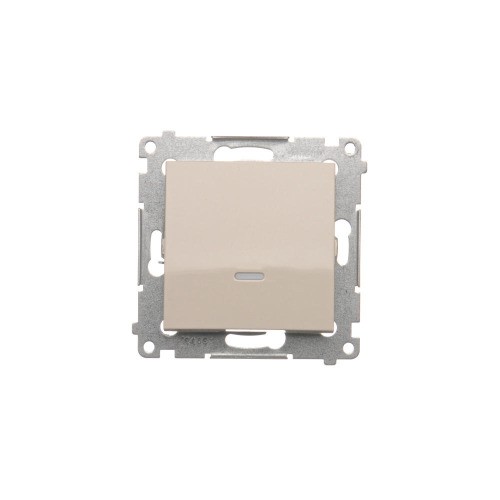 Łącznik krzyżowy z podświetleniem LED, bez piktogramu Simon 54 DW7L.01/X/41 Kontakt-Simon kremowy
