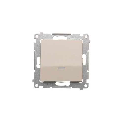 Łącznik krzyżowy z podświetleniem LED, bez piktogramu Simon 54 DW7L.01/X/41 Kontakt-Simon kremowy