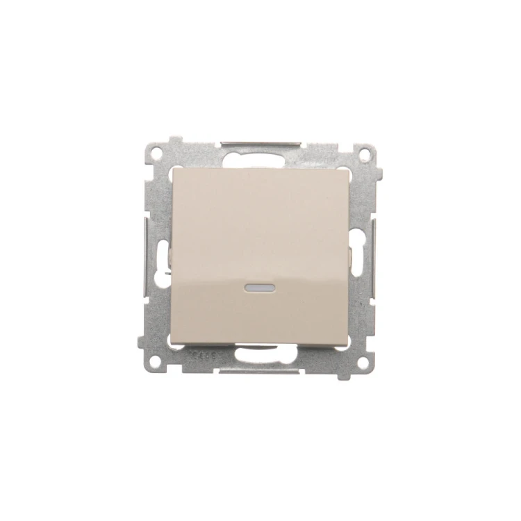 Łącznik krzyżowy z podświetleniem LED, bez piktogramu Simon 54 DW7L.01/X/41 Kontakt-Simon kremowy